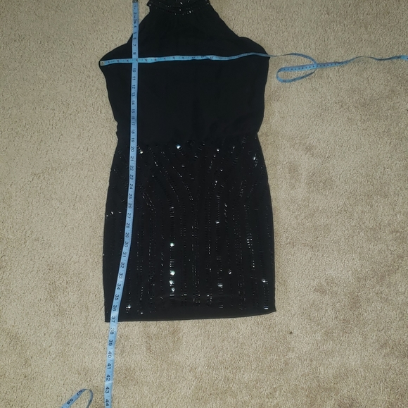 Cache 2 beaded mockneck & skirt flowy upper keyhole back - Picture 10 of 11
